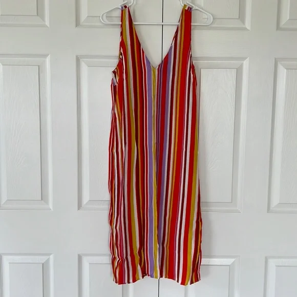 Forever 21 | Dresses | Forever 2 Contemporary Vneck Striped Midi Dress  Multicolor Size Medium | Poshmark